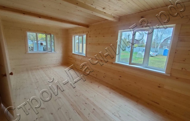 4 Каркасно-щитовой дом   Д-3, 9х8,5м, 67,5  М², Московская область, Можайский район, СНТ «Росинка». (15)